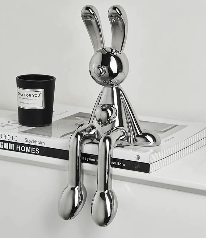 Electroplated Rabbit Figurine for Home Decor ( Single )